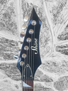 Shine Ibanez Style Electric Guitar, Transparent Red