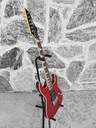 Shine Ibanez Style Electric Guitar, Transparent Red