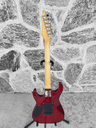 Shine Ibanez Style Electric Guitar, Transparent Red