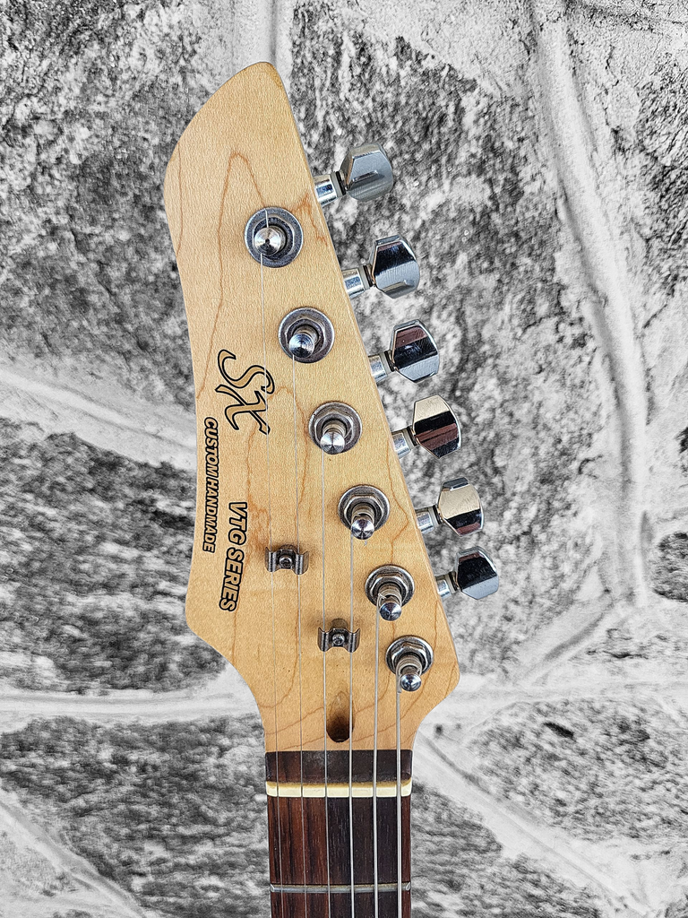 SX VTG Series Strat Style Guitar, Lefty, Metallic Red