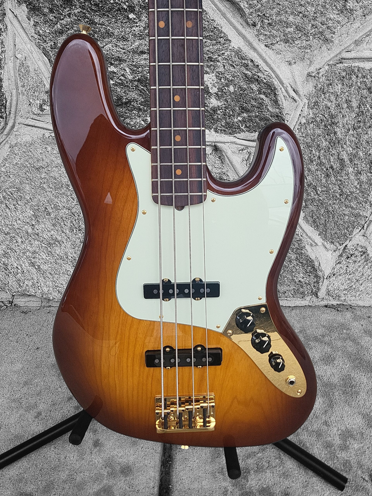 Fender 75th Anniversary Commemorative Jazz Bass, Rosewood, 2-Color Bourbon Burst