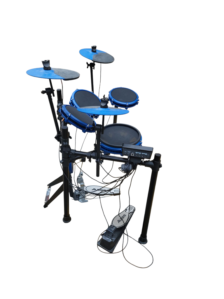 Alesis Nitro Max Kit Electronic Drum Set Blue Drumeo Edition