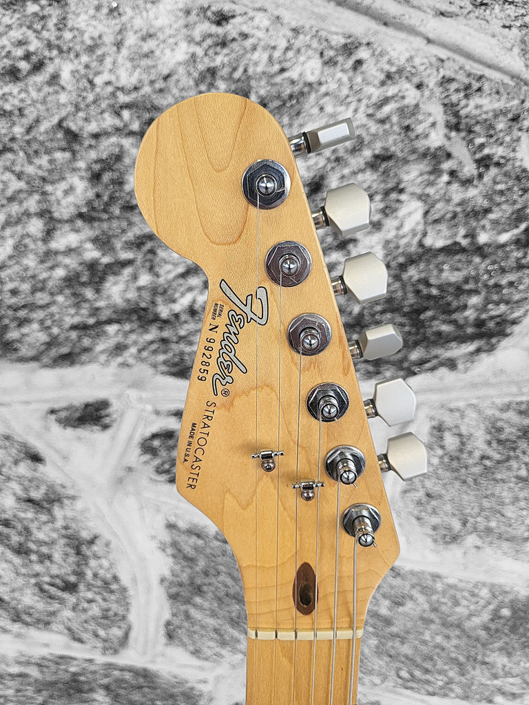 Fender American Standard Stratocaster, Lefty, Black, Maple, 1999, Upgrades and Case
