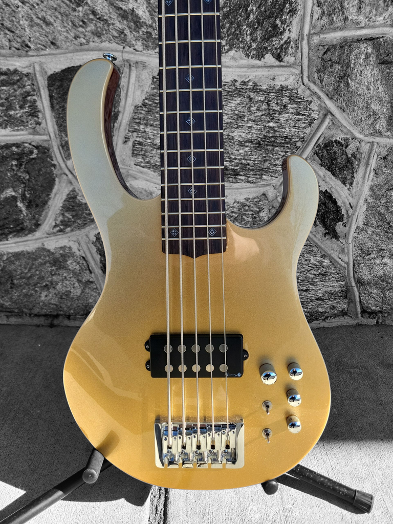 H. Jimenez Camaleon 5-String Bass, Gold Top