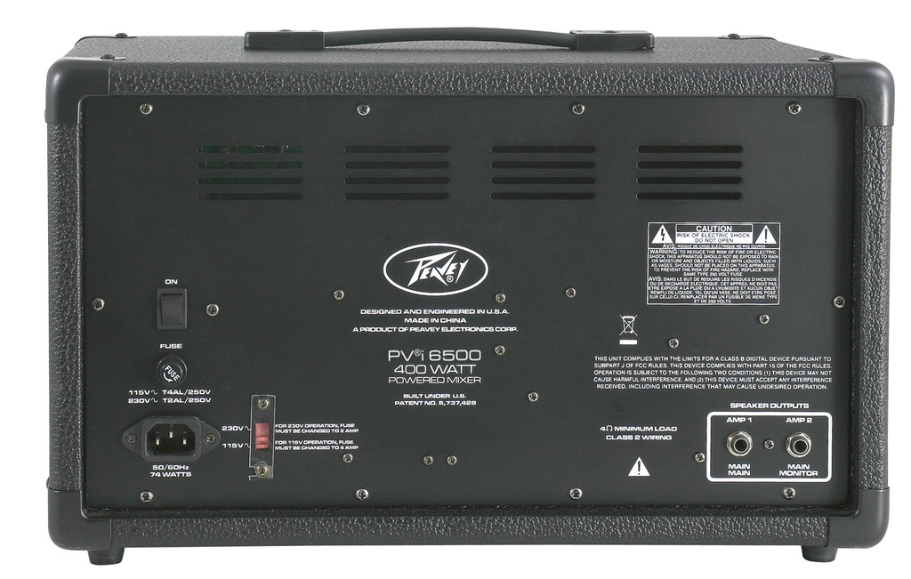 Peavey PVi Series 6ch 400w Powered Mixer with USB and Bluetooth