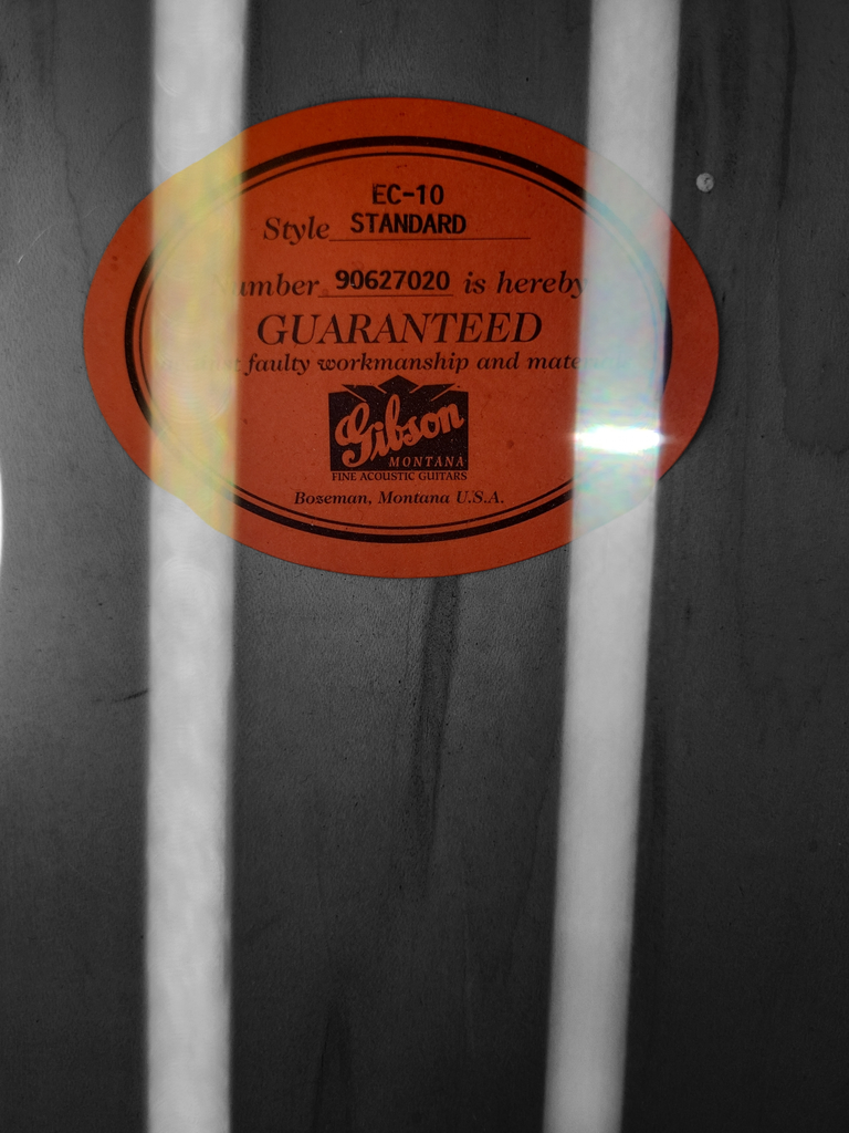 1997 Gibson EC-10 Acoustic Electric, Ebony, with Case