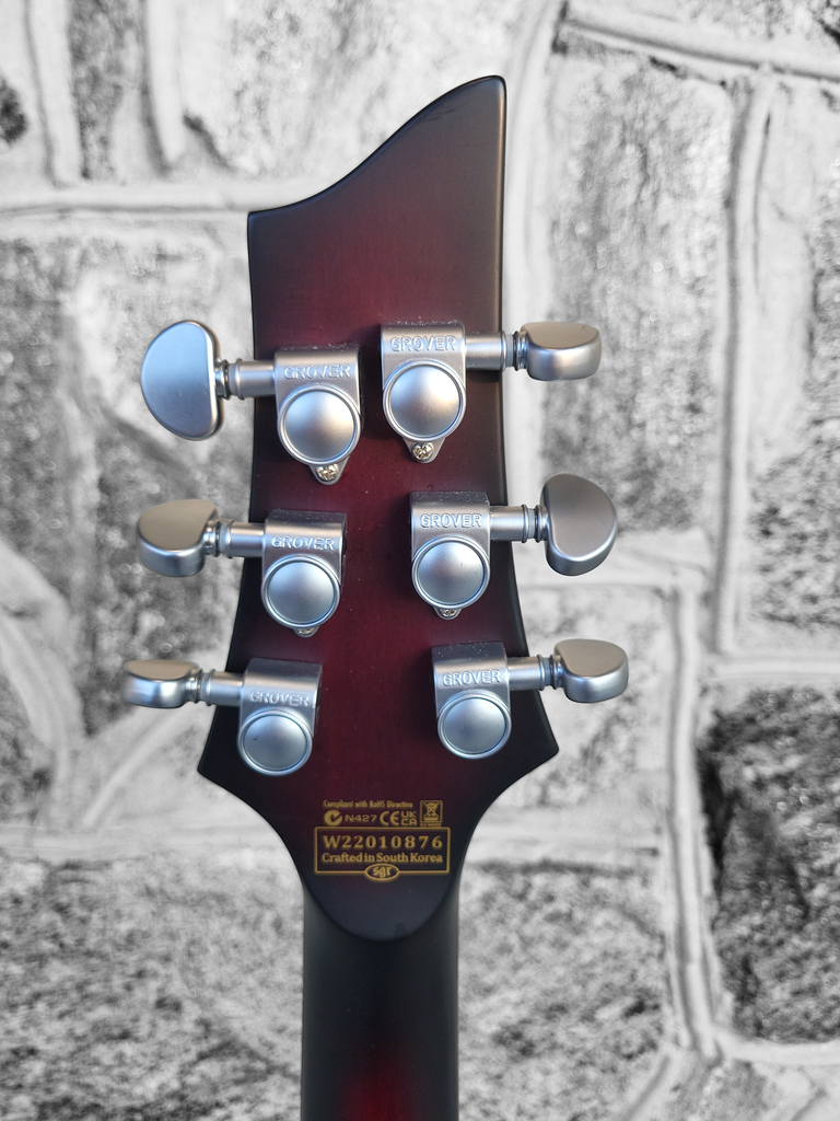 Schecter C-1 Platinum FR S Sustainiac 2017 - 2021 - Crimson Red Burst Satin