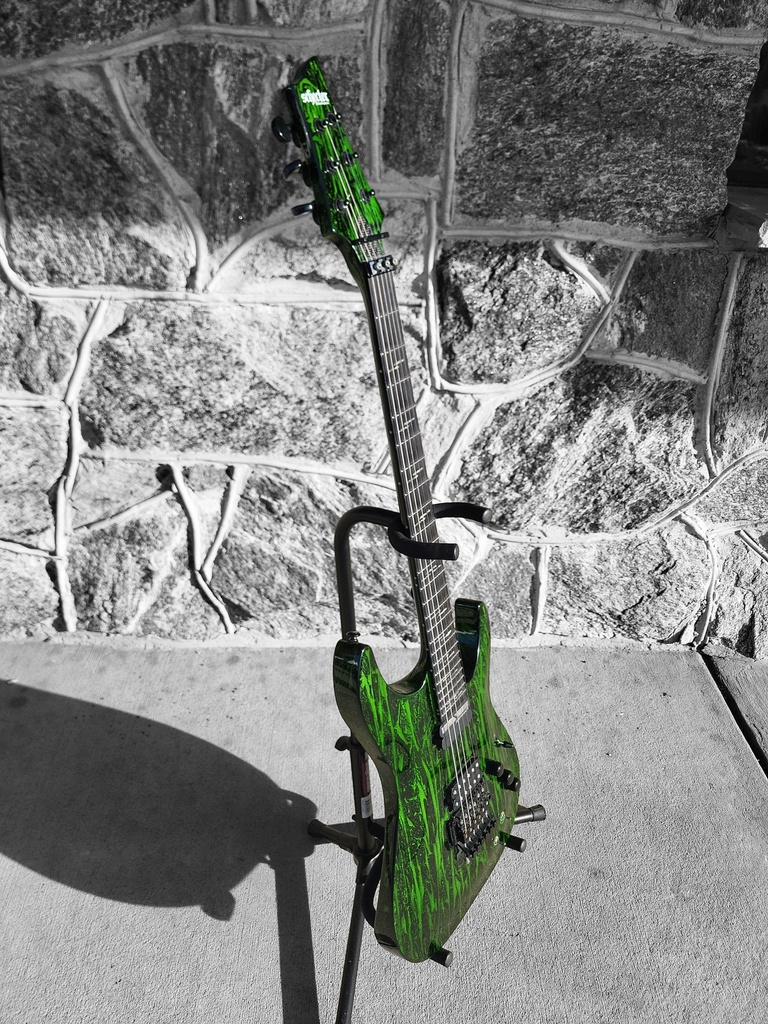 Schecter C-1 FR-S Silver Mountain - Toxic Venom, with Sustainiac