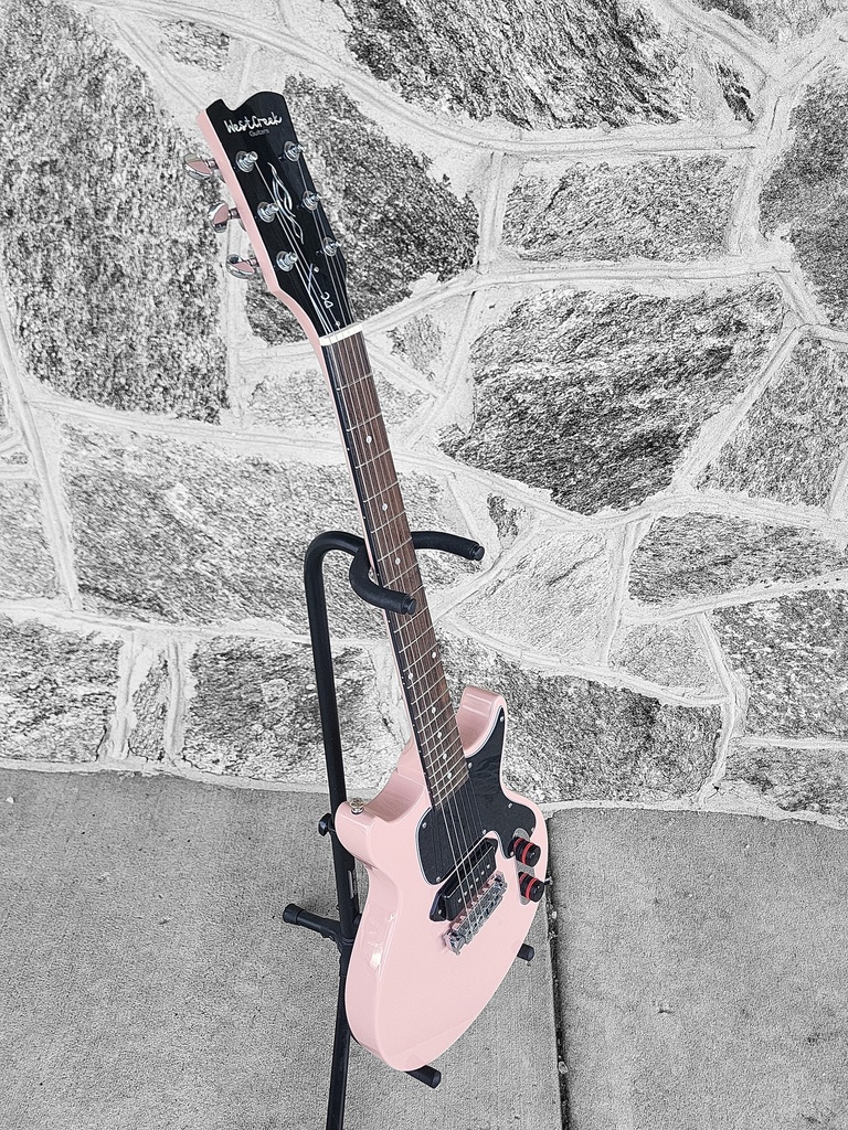 Westcreek DC P90 Electric Guitar, Shell Pink