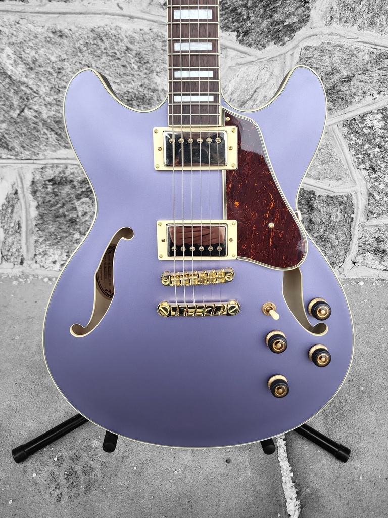 Ibanez Artcore AS73G Semi-Hollow Electric Guitar, Metallic Purple Flat