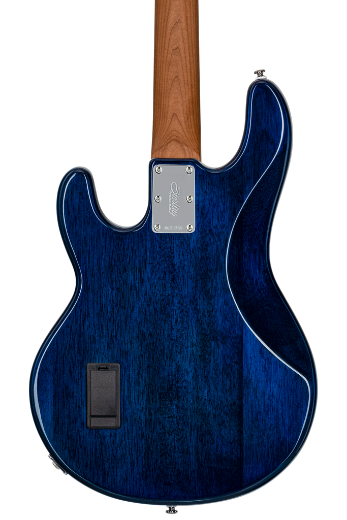Sterling by Music Man StingRay RAY34 Flame Maple, Neptune Blue