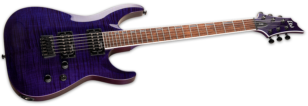 ESP Ltd H-200, Flame Maple, See-thru Purple