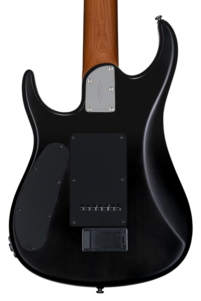 Sterling by Music Man JP157 Flame Maple, Trans Black Satin