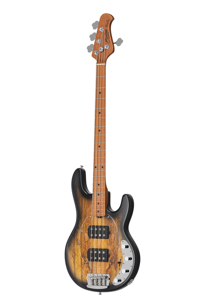 Sterling by Music Man StingRay 5 HH RAY35HH Spalted Maple, Natural Burst Satin