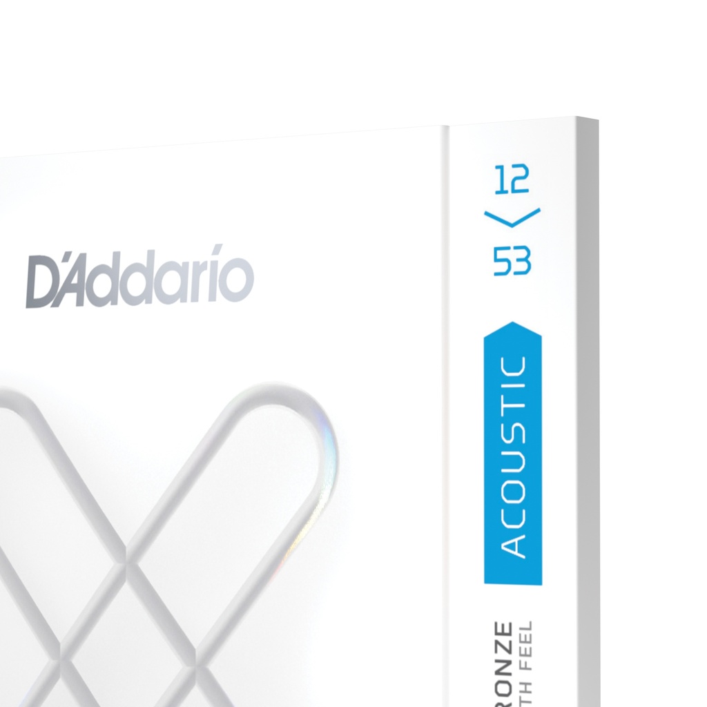 D'Addario XS Coated Phosphor Bronze Strings, Light, 12-53, XSAPB1253