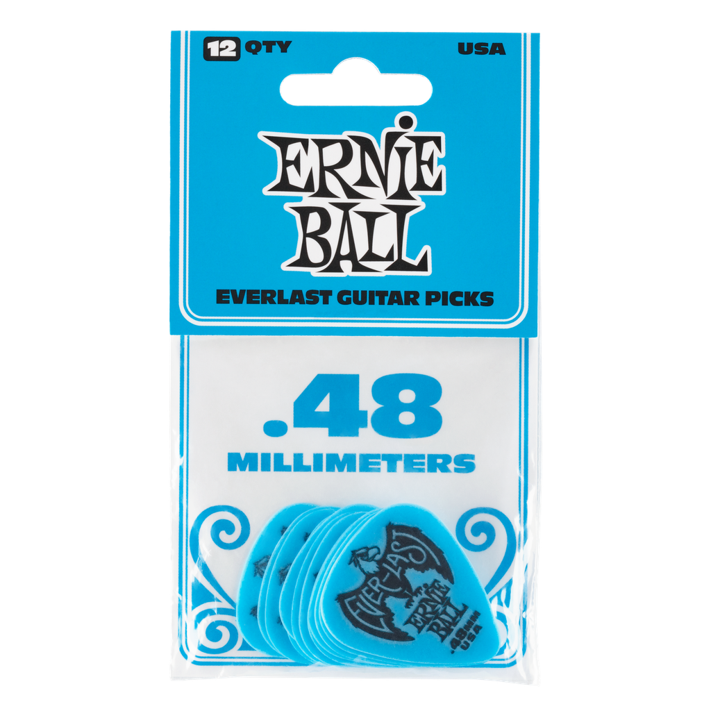 Ernie Ball .48mm Blue Everlast Picks 12-pack  