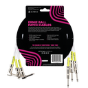 Ernie Ball 1.5' Straight / Angle Patch Cable 3-pack - White  