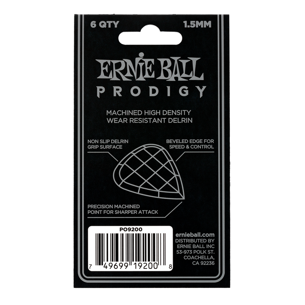 Ernie Ball 1.5mm Black Mini Prodigy Picks 6-pack  