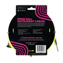 Ernie Ball 10' Braided Straight / Angle Instrument Cable Neon - Yellow