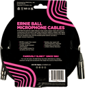 Ernie Ball 15' Braided Male Female XLR Microphone Cable Black