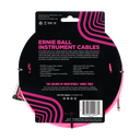 Ernie Ball 18' Braided Straight / Angle Instrument Cable - Neon Pink