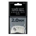 Ernie Ball 2.0mm White Mini Prodigy Picks 6-pack  