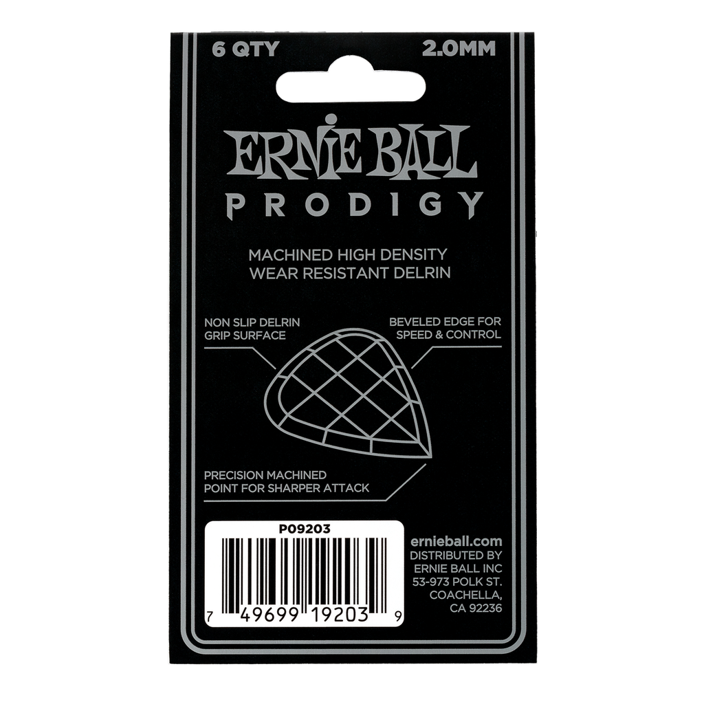 Ernie Ball 2.0mm White Mini Prodigy Picks 6-pack  