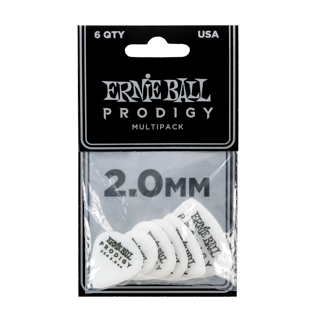 Ernie Ball 2.0mm White Multipack Prodigy Picks 6-pack  
