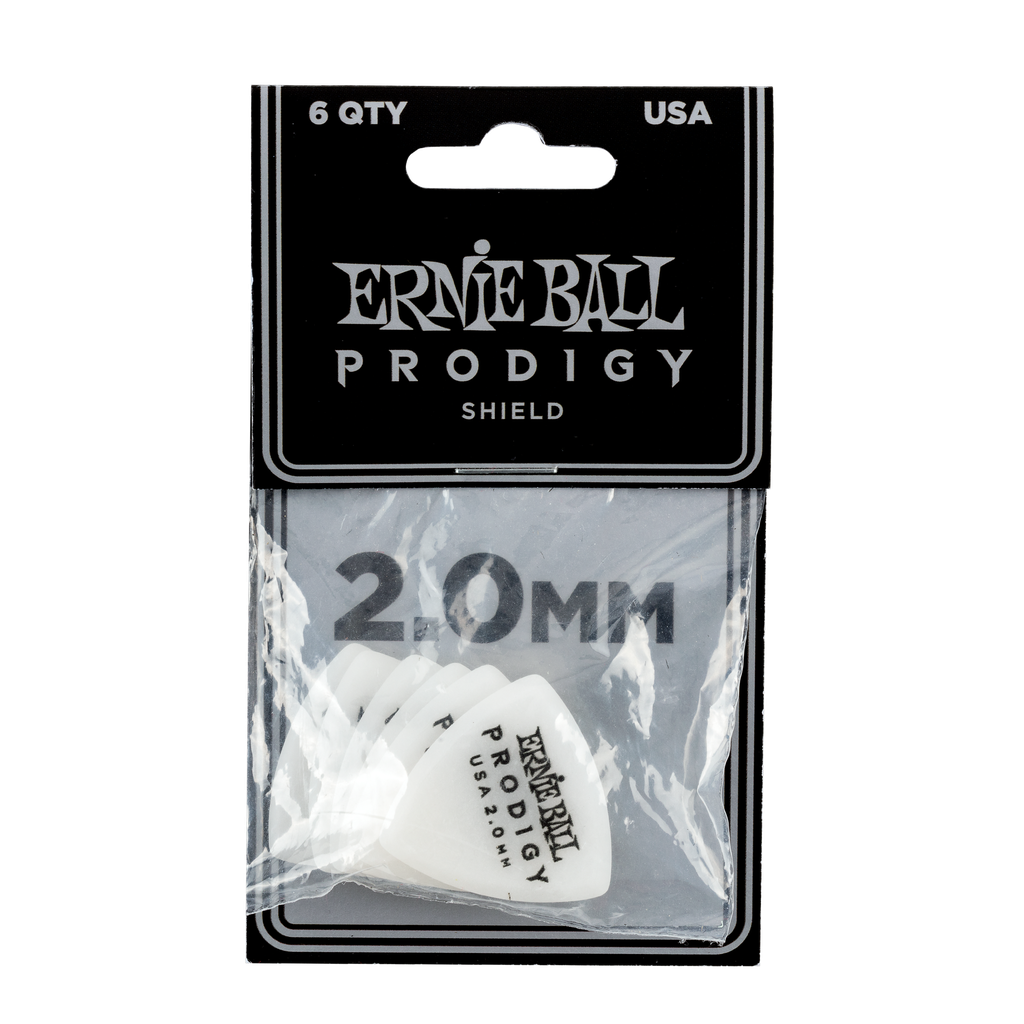 Ernie Ball 2.0mm White Shield Prodigy Picks 6-pack  