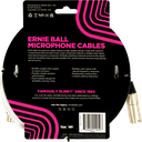 Ernie Ball 20' Male Female XLR Microphone Cable White