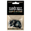 Ernie Ball Camouflage Cellulose Picks Heavy 12-pack  