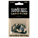 Ernie Ball Camouflage Cellulose Picks Thin 12-pack  