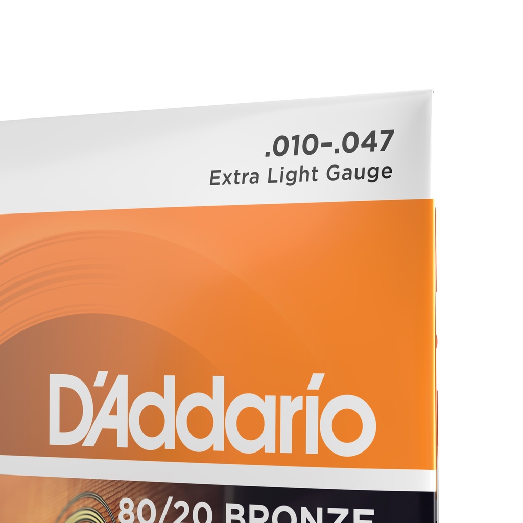 D'Addario 80/20 Bronze Strings, 10-47 Extra Light, EJ10