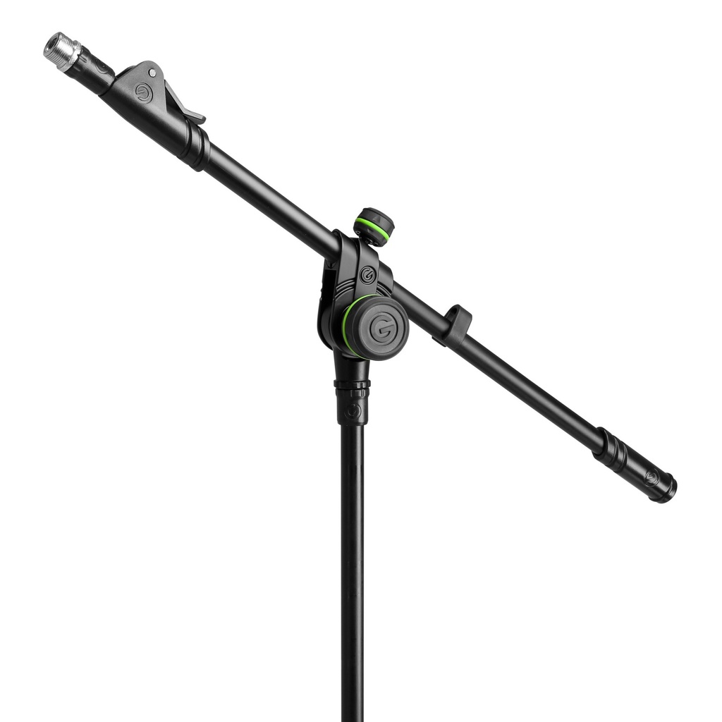 Gravity Microphone Stand With Folding Tripod Base And 2-Point Adjustment Telescoping Boom