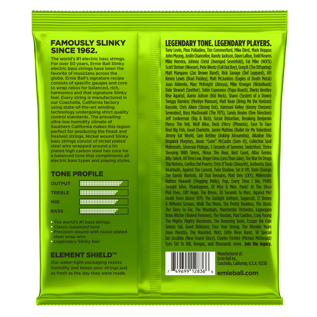 Ernie Ball Regular Slinky 5-String Nickel Wound Electric Bass Strings - 45-130 Gauge