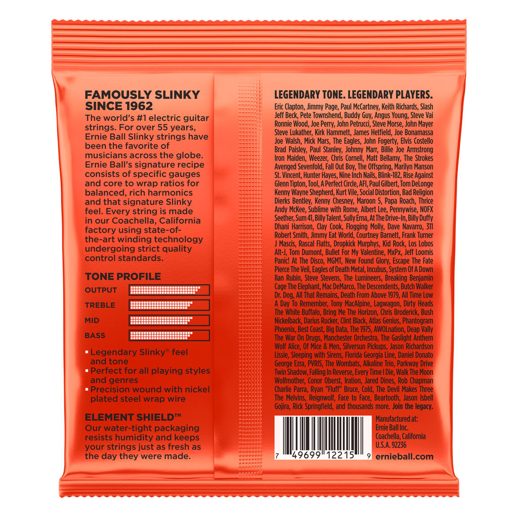 Ernie Ball Skinny Top Heavy Bottom Slinky Nickel Wound Electric Guitar Strings - 10-52 Gauge