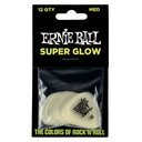 Ernie Ball Super Glow Cellulose Picks Medium 12-pack  