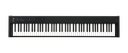 Korg D1 Slimline 88-Note Weighted Stage Piano, Black