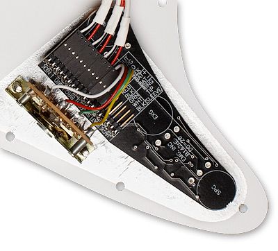 EMG David Gilmour Pro Series Pickguard with SPC & EXG Accy- White Pearloid 3 Ply PG w/ Ivory PU's