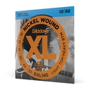 D'Addario XL Nickel Wound Electric Strings, Light Top/Heavy Bottom, 10-52, EXL140