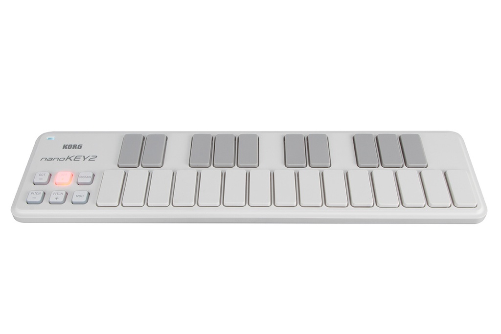 Korg NANOKEY2WH Slimline USB MIDI Keyboard/Controller, White