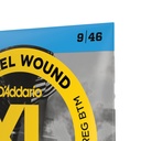 D'Addario XL Nickel Wound Electric Strings, Super Light Top/Regular Bottom, 9-46, EXL125