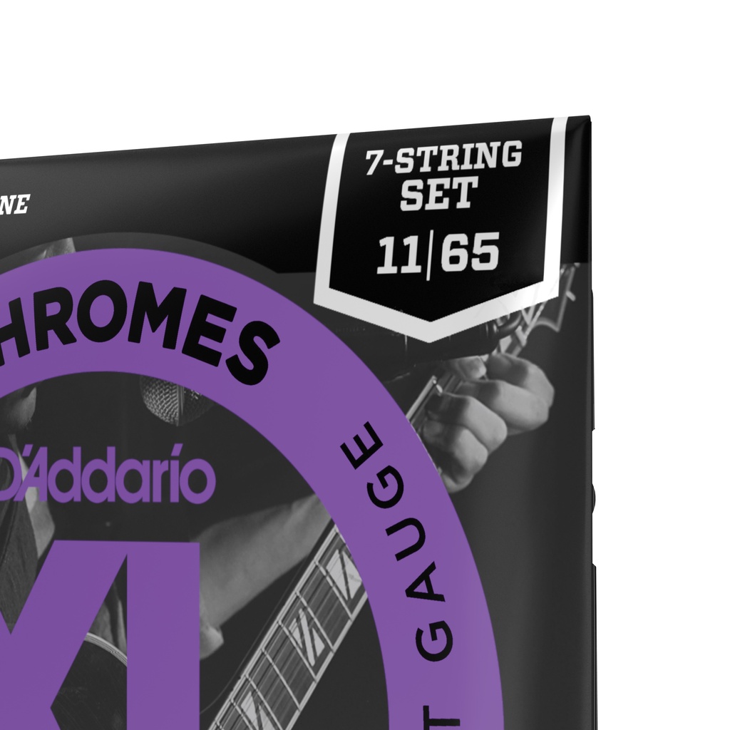 D'Addario 11-65 Jazz Light 7-String, XL Chromes Electric Guitar Strings