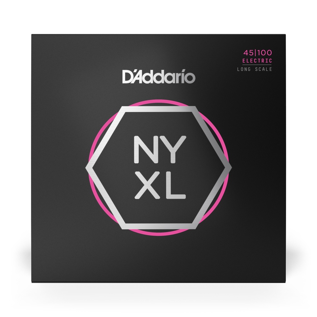 D'Addario NYXL Bass Guitar Strings, Regular Light, 45-100, Long Scale, NYXL45100