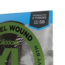 D'Addario XL Nickel Wound Strings, 11-56 Medium Top/Extra-Heavy Bottom, EXL117