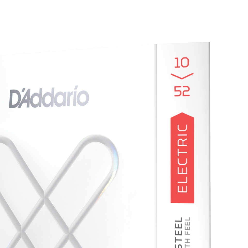 D'Addario XS Nickel Coated Electric Guitar Strings, 10-52 Light Top/Heavy Bottom, XSE1052