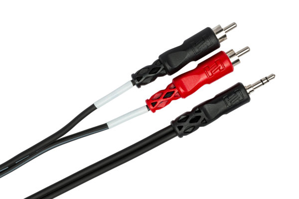 Hosa CMR-203 Stereo Breakout 3.5mm TRS to Dual RCA. 3'