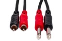 Hosa CPR-203 Stereo Interconnect Dual 1/4" TS to Dual RCA. 3m