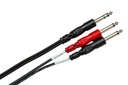 Hosa STP-201 Insert Cable 1/4" TRS to Dual 1/4" TS. 1m