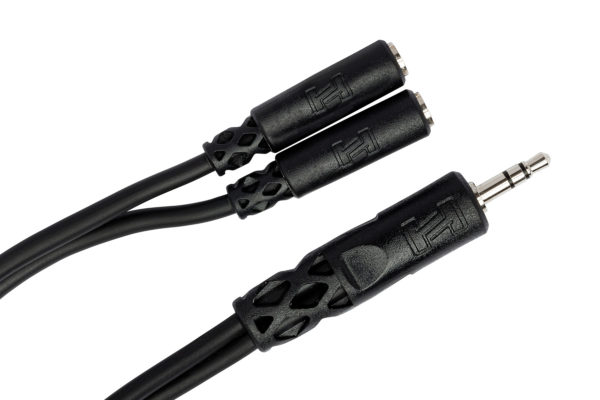 Hosa YMM-232 Y Cable 3.5mm TRS to Dual 3.5mm TRSF 